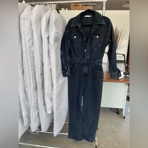 Zara thick mechanics denim jumpsuit - sz M